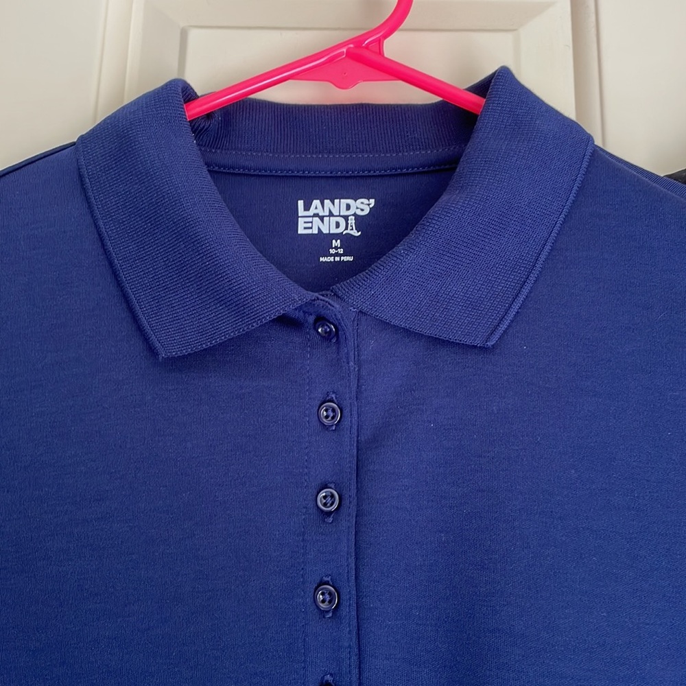 Two (2) Lands End 100% cotton sleeveless tops. - Picture 2 of 3